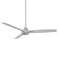 Wac Blitzen Indoor and Outdoor 3-Blade Smart Ceiling Fan 54in Brushed Nickel with Remote Control F-060